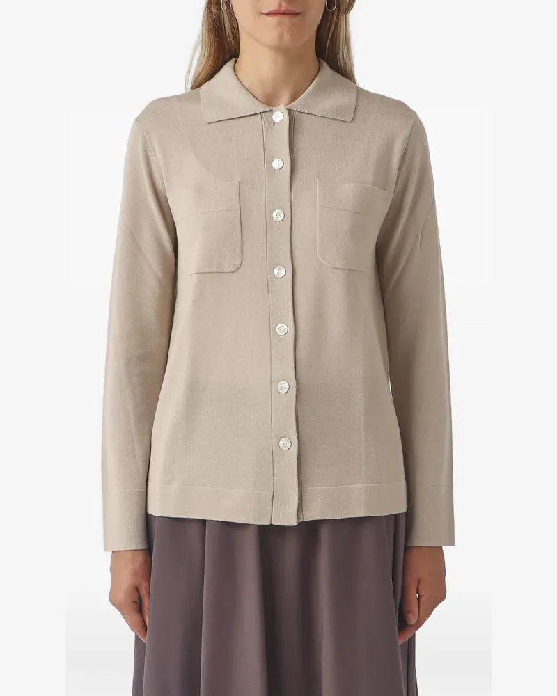 Max Mara button-up chest-pocket cardigan - Nude Nude