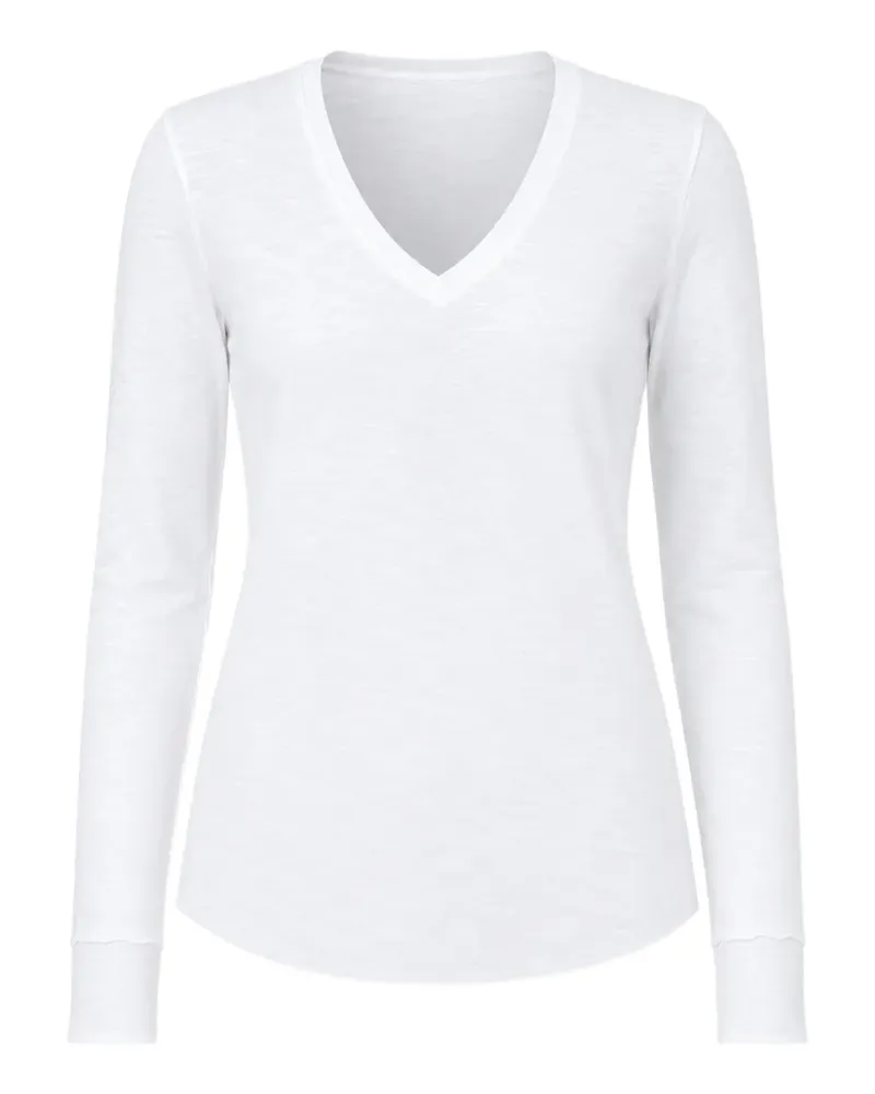 Juvia Jasmin Langarmshirt - Weiß Weiß