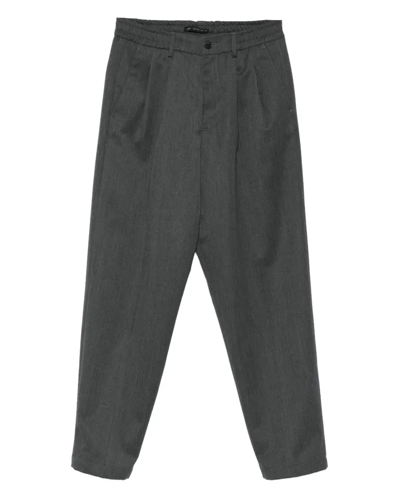 Low Brand Klassische Bundfaltenhose - Grau Grau