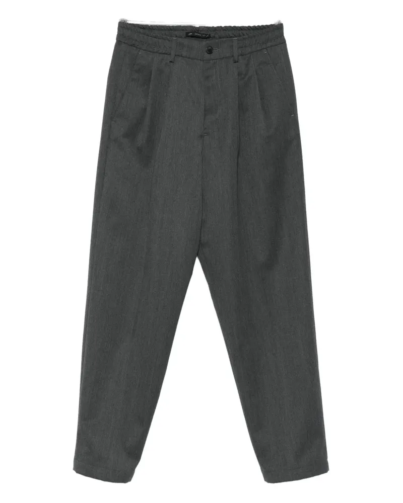Low Brand Klassische Bundfaltenhose - Grau Grau