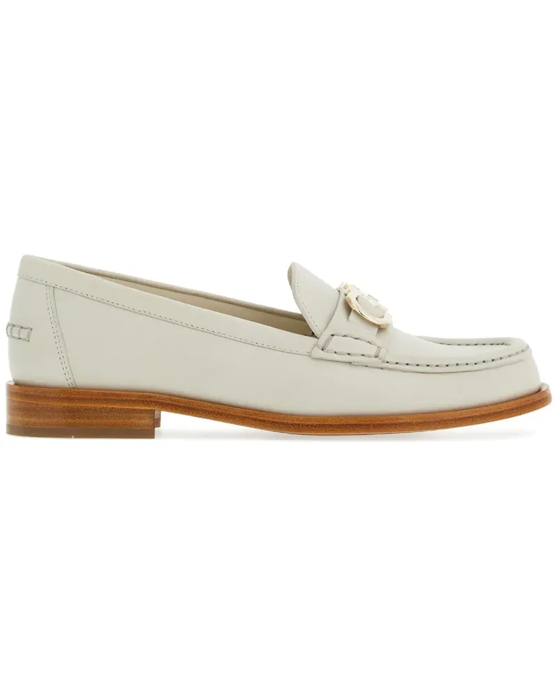 Ferragamo Loafer mit Gancini-Detail - Weiß Weiß