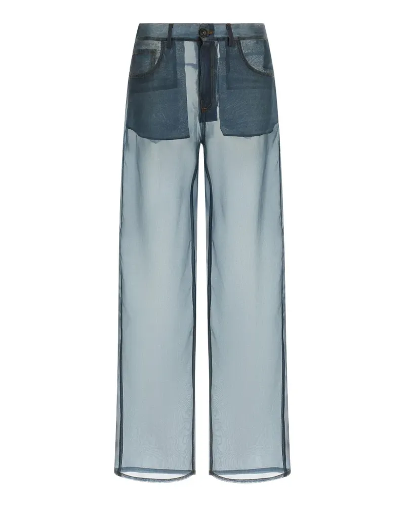 Haikure Bonnie semi-sheer trousers - Blau Blau