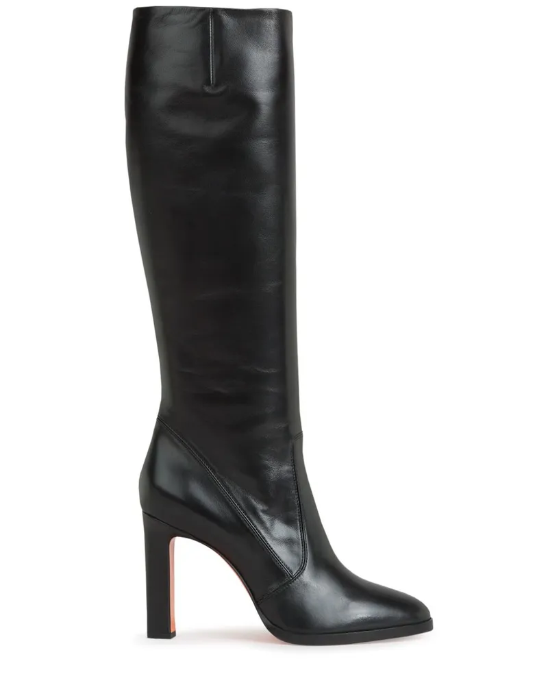 Santoni Stiefel mit Schnürung 100mm - Schwarz Schwarz