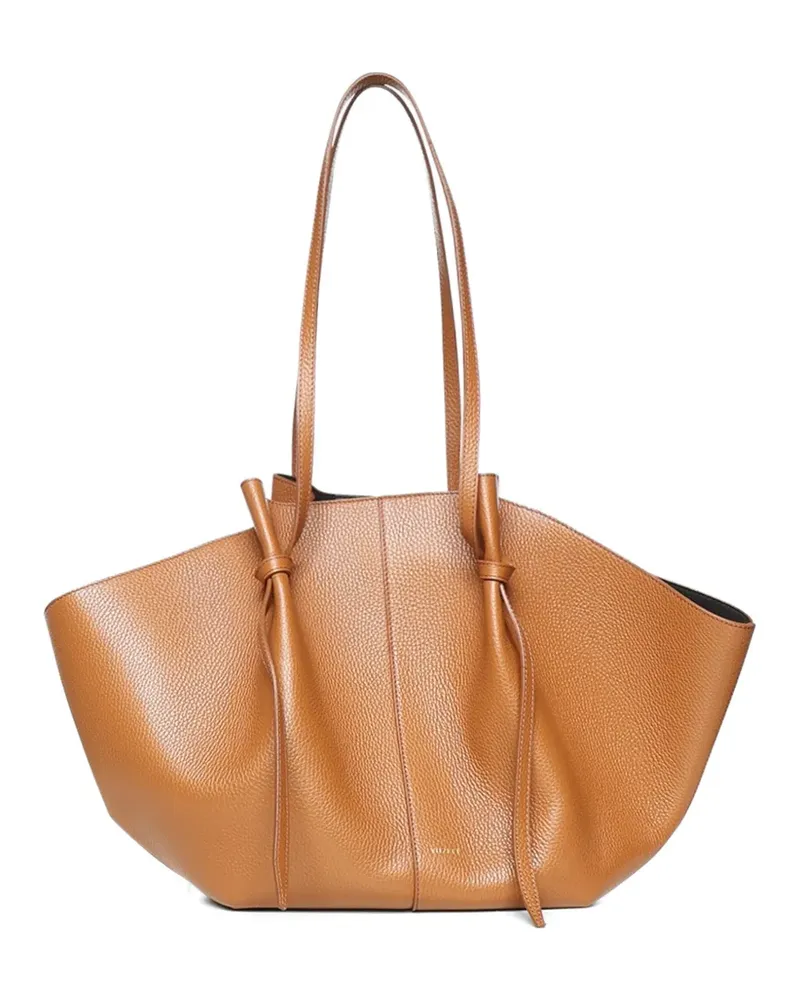 YUZEFI Large Mochi pebble-grain shoulder bag - Braun Braun