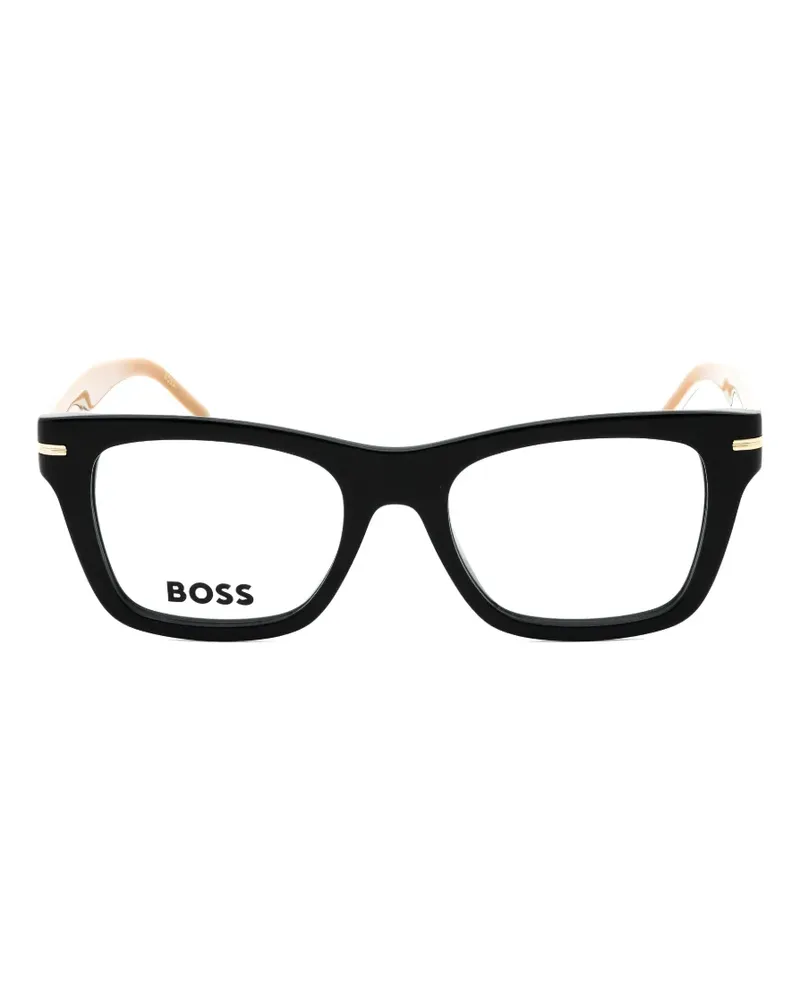 HUGO BOSS rectangle-frame glasses - Schwarz Schwarz