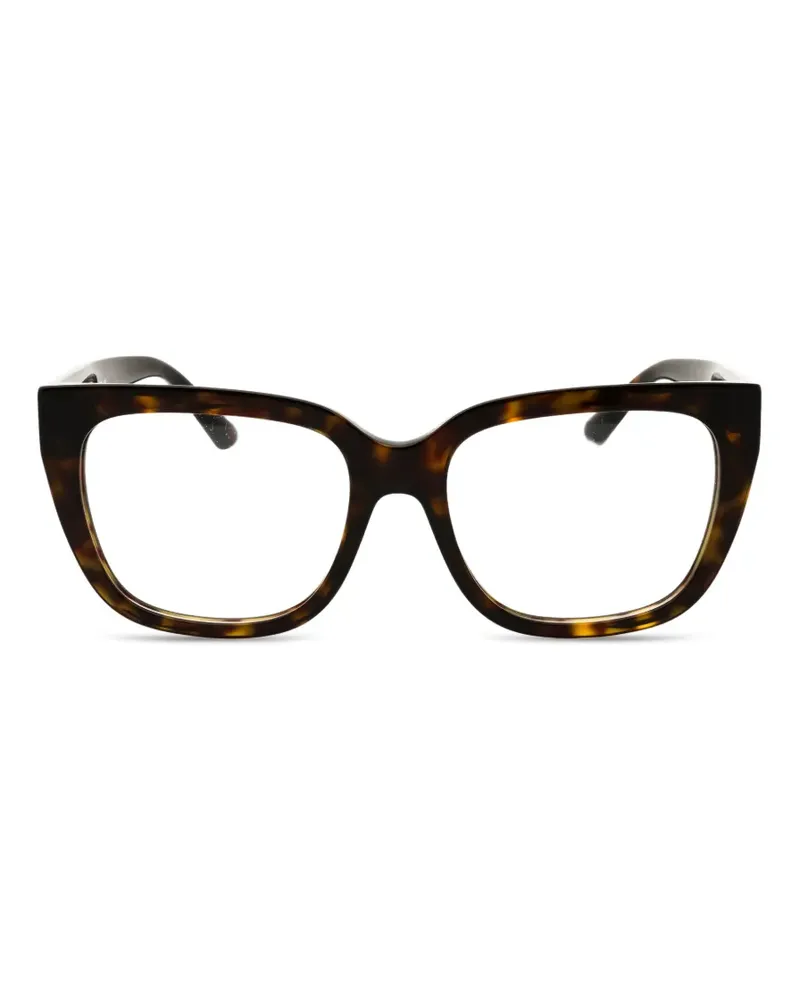 Jimmy Choo Eckige Brille mit Schildpattmuster - Braun Braun