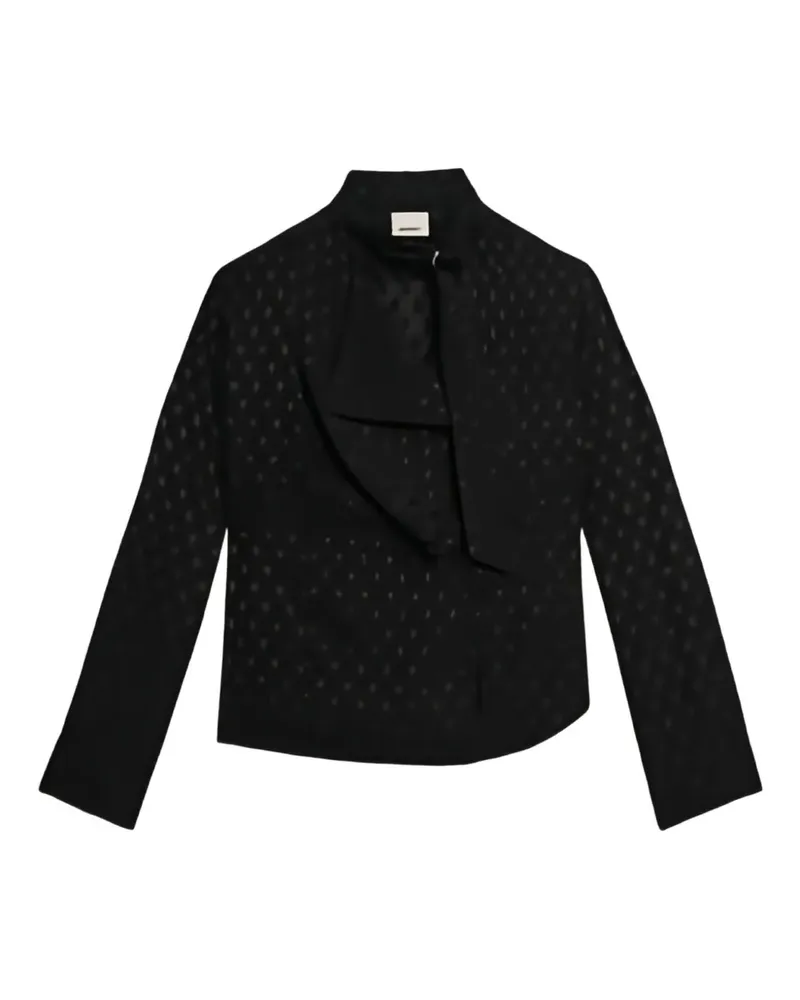 Isabel Marant Emany polka-dot draped top - Schwarz Schwarz