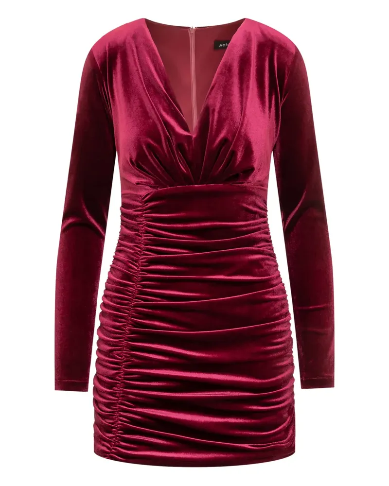 ACTUALEE Ruched Abito Dress - Rot Rot