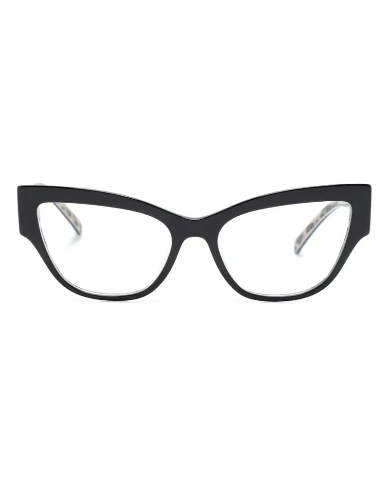 Dolce & Gabbana Brille im Cat-Eye-Design - Schwarz Schwarz