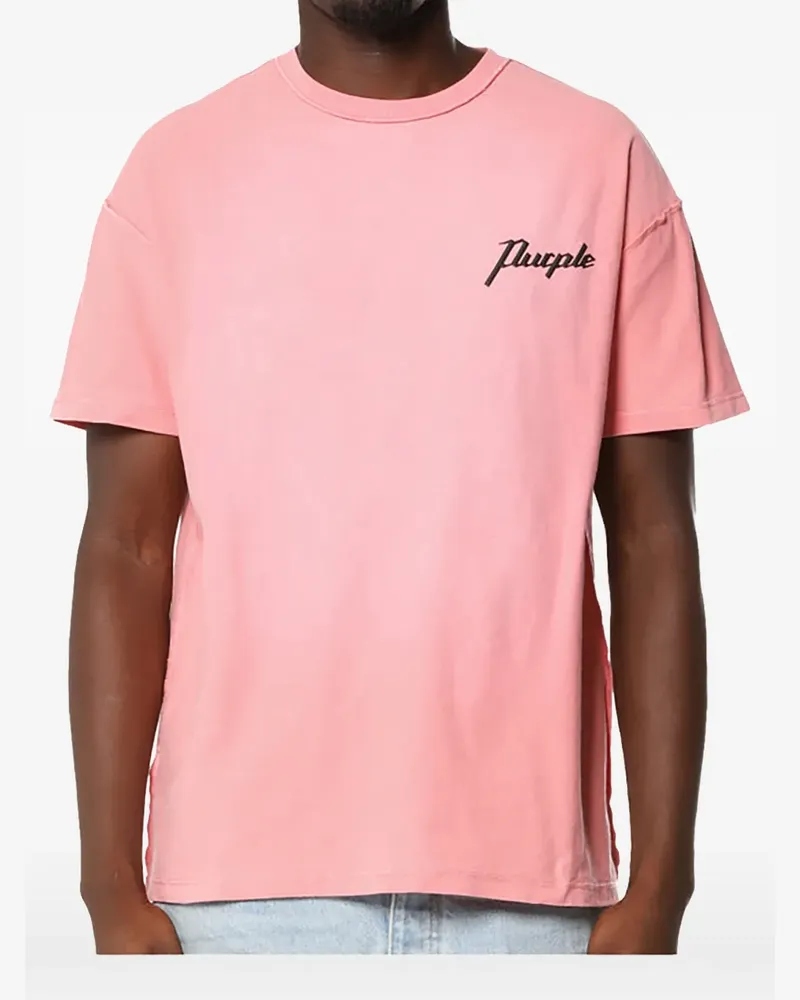 PURPLE BRAND Strukturiertes Inside-Out-T-Shirt - Rosa Rosa