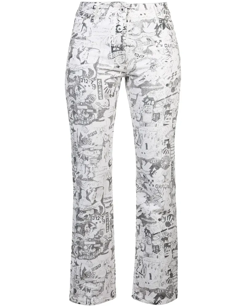 OFF-WHITE Jeans mit geradem Bein - Weiß Weiß