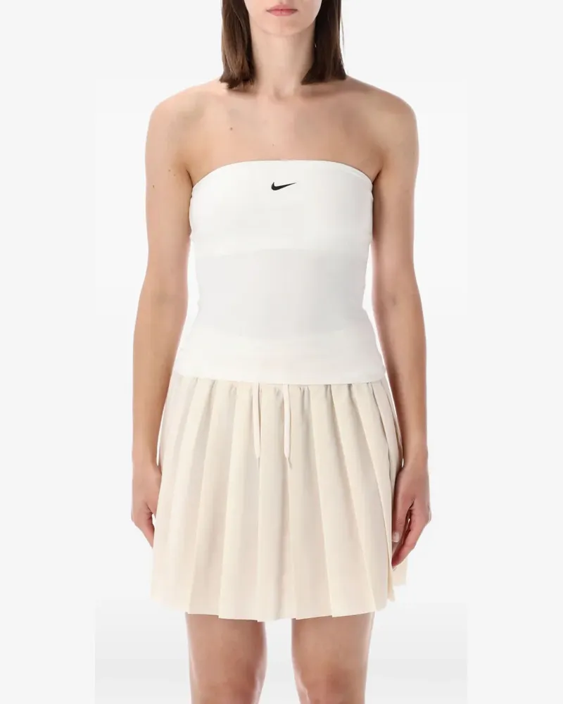 Nike Bandeau-Top mit Logo - Weiß Weiß