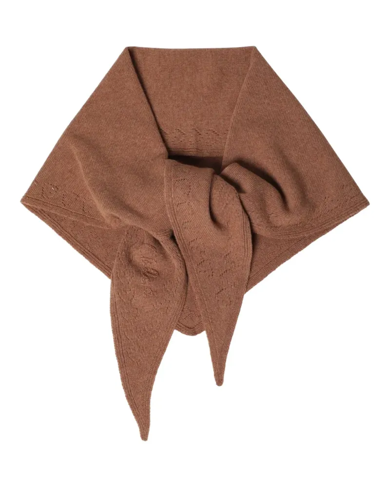 Chloé Schal mit Logo-Stickerei - Braun Braun