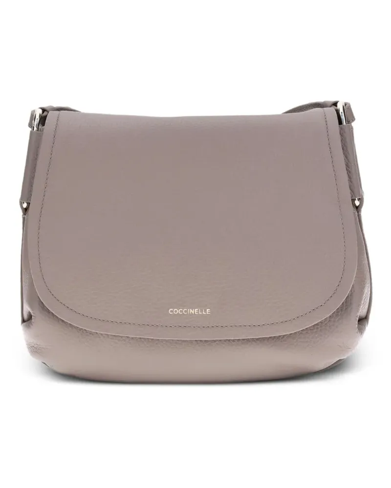 Coccinelle Rebekka Schultertasche mit Klappe - Grau Grau