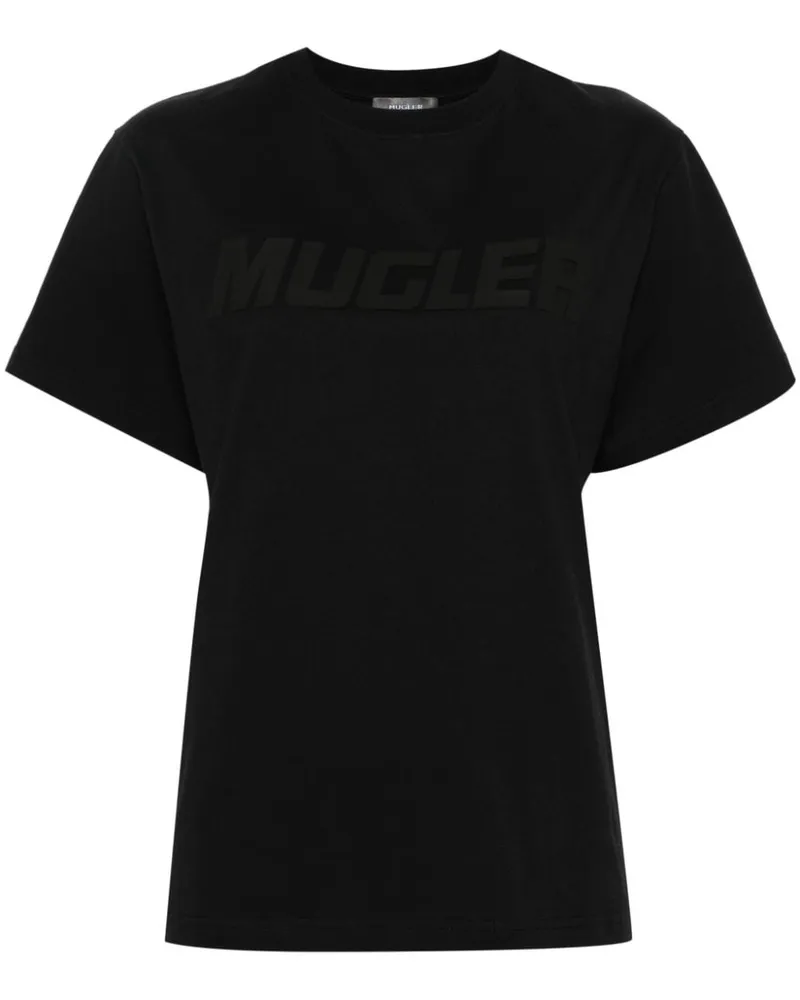 Thierry Mugler T-Shirt mit Logo-Print - Schwarz Schwarz