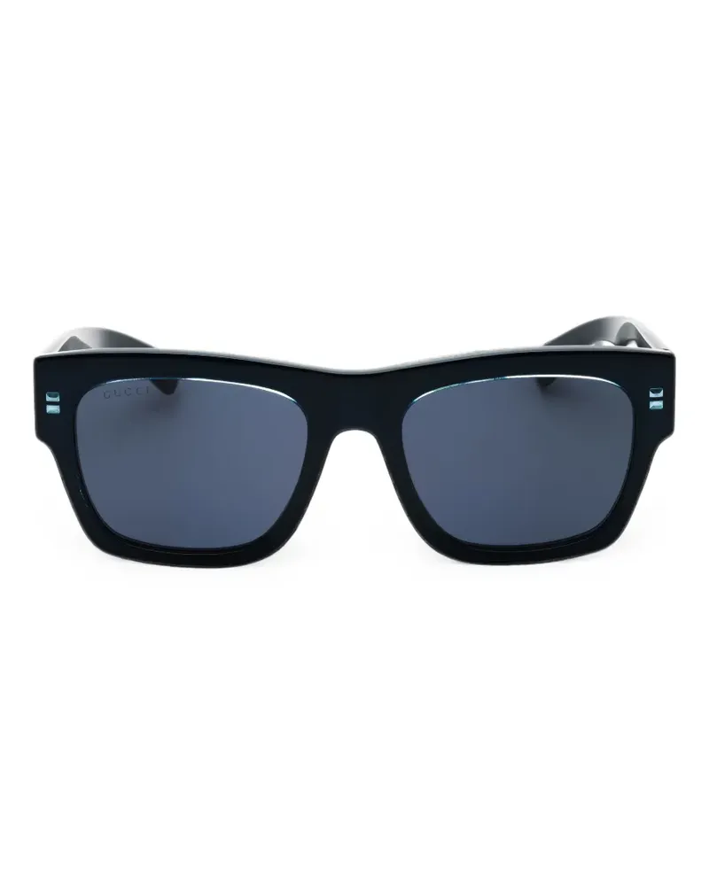 Gucci Sonnenbrille mit eckigem Gestell - Schwarz Schwarz