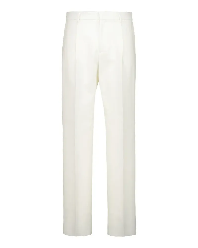Ferragamo pleated straight-leg trousers - Weiß Weiß