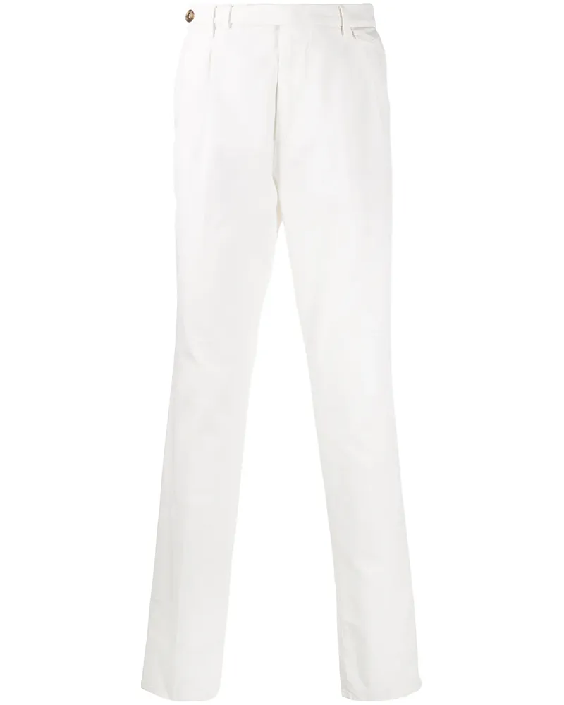 Brunello Cucinelli Chino in Colour-Block-Optik - Weiß Weiß