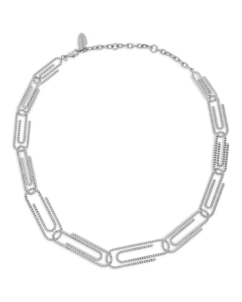 OFF-WHITE Halskette mit Kristallen - Silber Silber