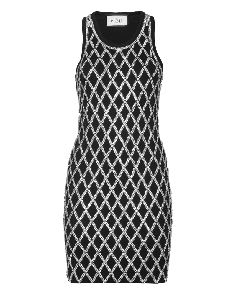 Philipp Plein Minikleid mit Kristallen - Schwarz Schwarz