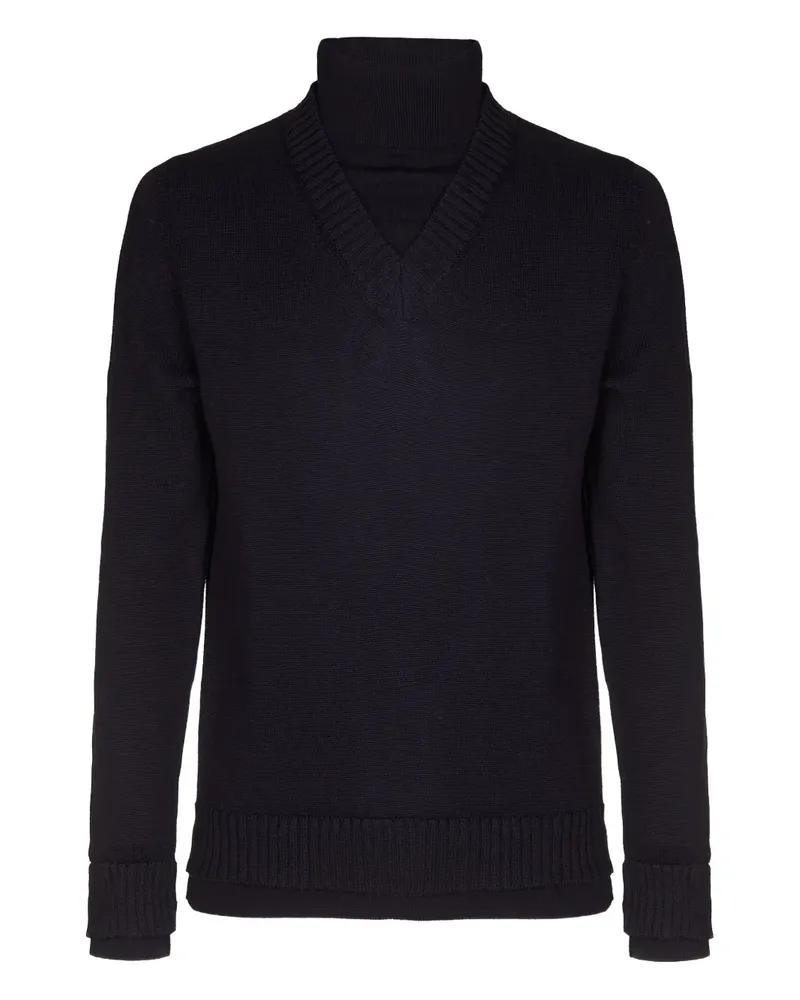 Alpha Studio roll-neck sweater - Blau Blau