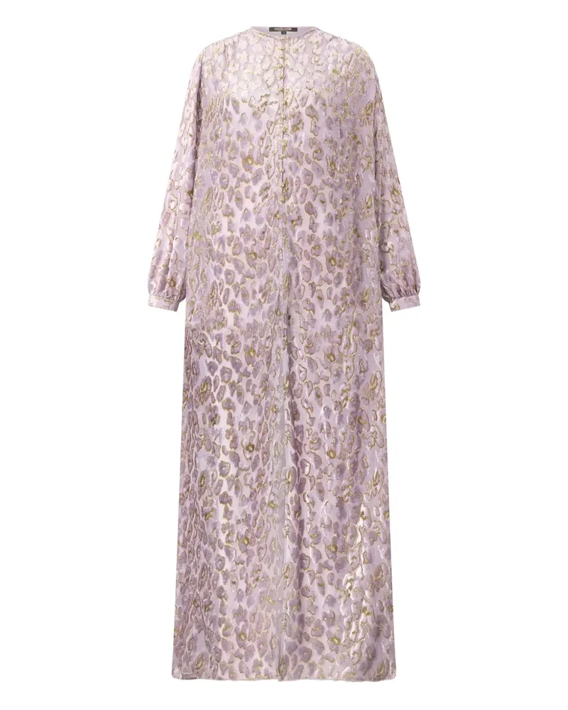Roberto Cavalli Maxikleid mit Jaguar Skin-Print - Rosa Rosa