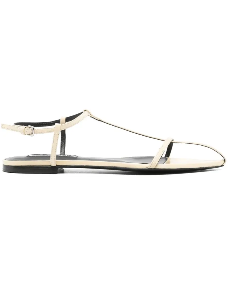 Jil Sander Flache Sandalen - Nude Nude