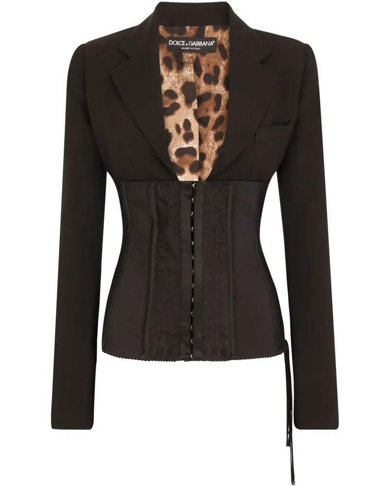 Dolce & Gabbana Blazer mit Schnürung - Schwarz Schwarz