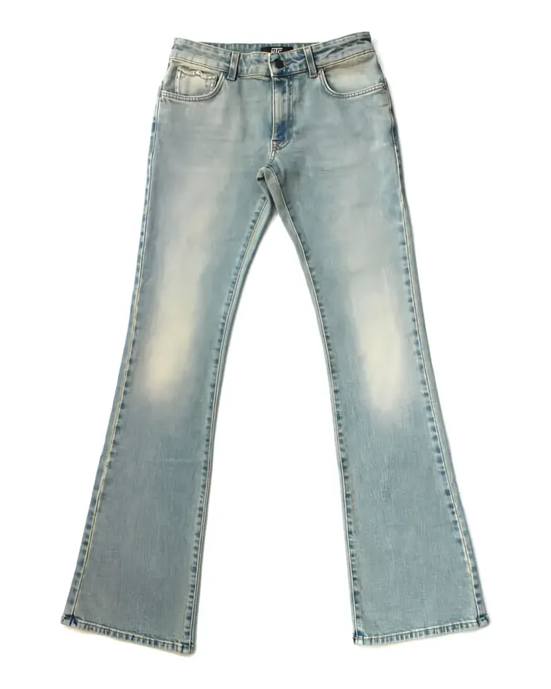 HTC Hollywood Trading Company Ausgeblichene Curly Jeans - Blau Blau