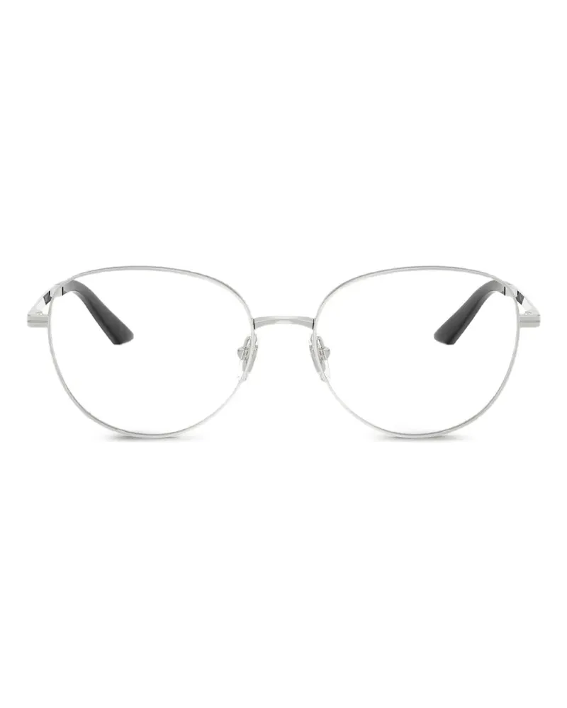 Versace Brille mit ovalem Gestell - Silber Silber