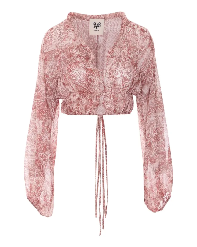 Aniye By Niko paisley-print ruffled blouse - Weiß Weiß