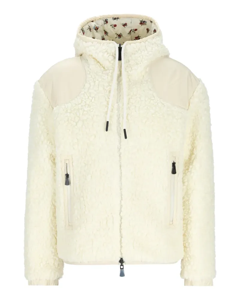 Moncler Wendbare Steppjacke mit Blumenprint - Weiß Weiß
