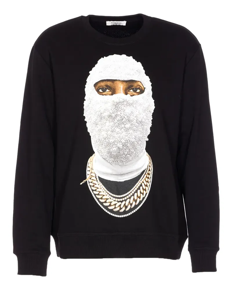 IH NOM UH NIT mask-print crew-neck sweatshirt - Schwarz Schwarz