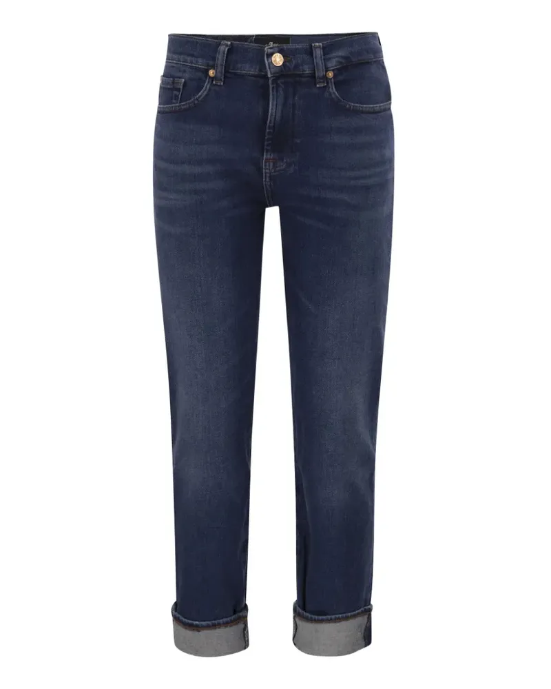 7 for all mankind Relaxed Skinny Jeans mit Umschlag und lockerem Schnitt - Blau Blau
