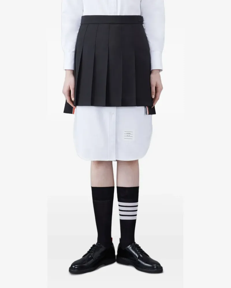 Thom Browne Minirock mit Falten - Schwarz Schwarz