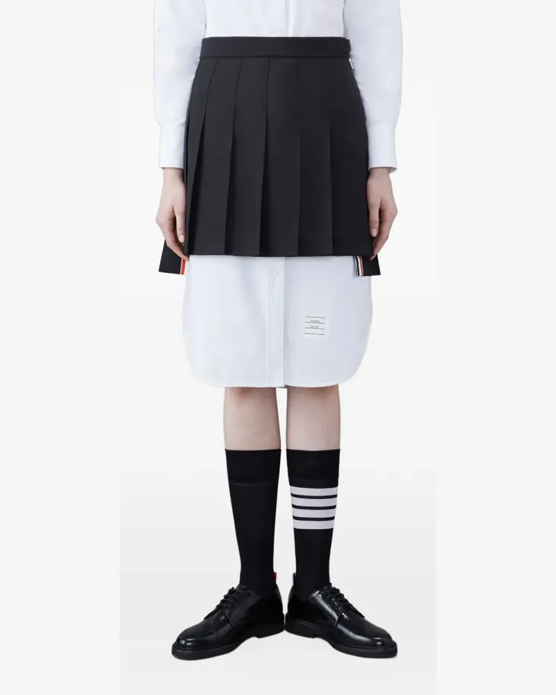 Thom Browne Minirock mit Falten - Schwarz Schwarz