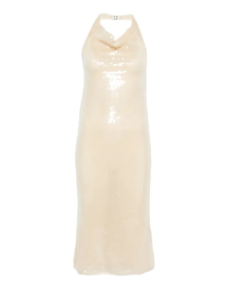 Oséree halterneck midi dress - Nude Nude
