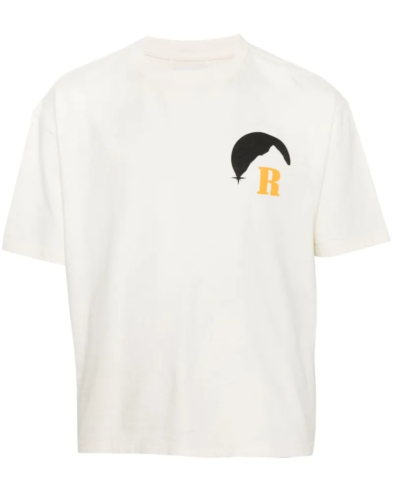 RHUDE T-Shirt mit Moonlight-Print White