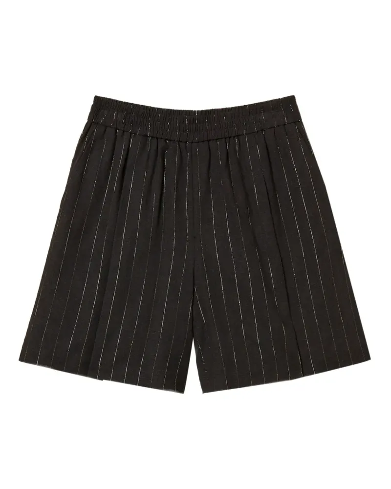 Twin-Set Shorts mit Nadelstreifen - Schwarz Schwarz