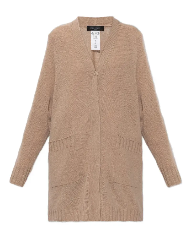 Fabiana Filippi V-neck pocket cardigan - Nude Nude