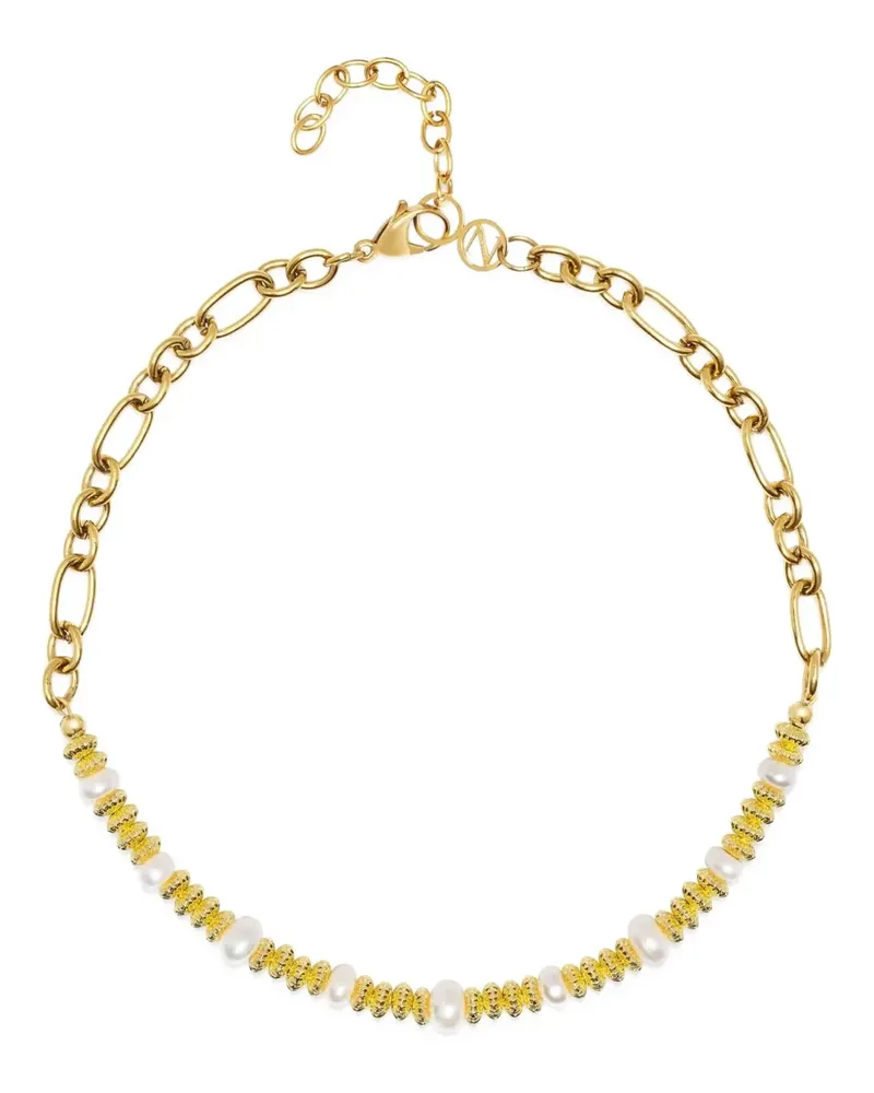 Nialaya 18kt Gelbgold-Choker mit Perlen Gold