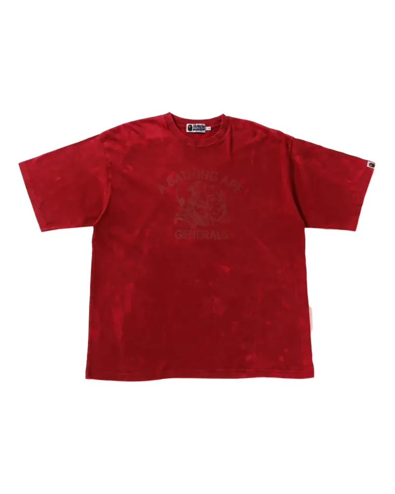 BAPE graphic-print tie-dye T-shirt - Rot Rot