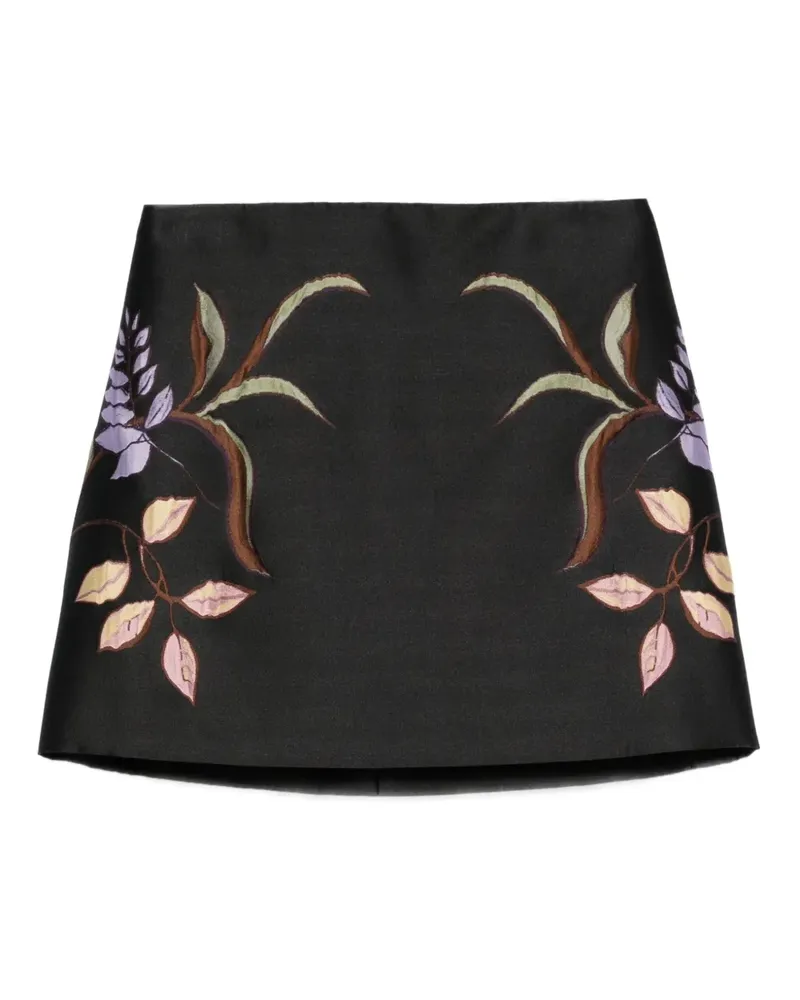 Dorothee Schumacher Rock mit Blumenstickerei - Schwarz Schwarz