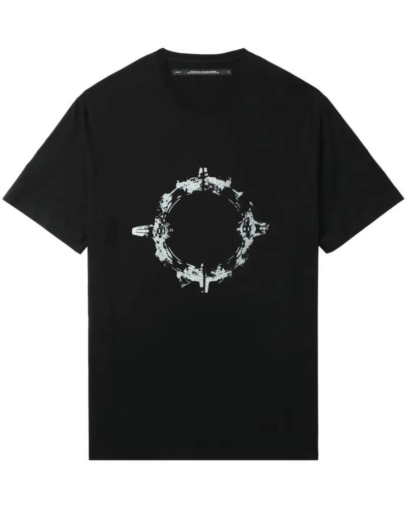 Julius T-Shirt mit abstraktem Print Schwarz