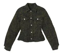 Jacke mit Monogramm-Print - Grün