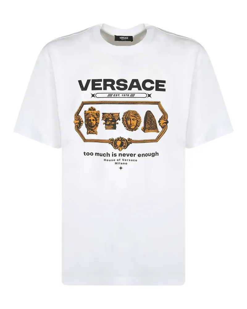 Versace logo-print cotton T-shirt - Weiß Weiß