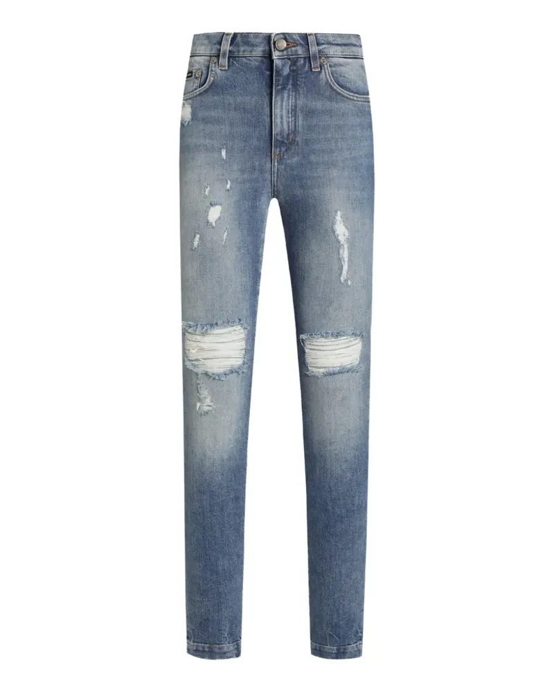 Dolce & Gabbana Audrey Skinny-Jeans im Distressed-Look - Blau Blau