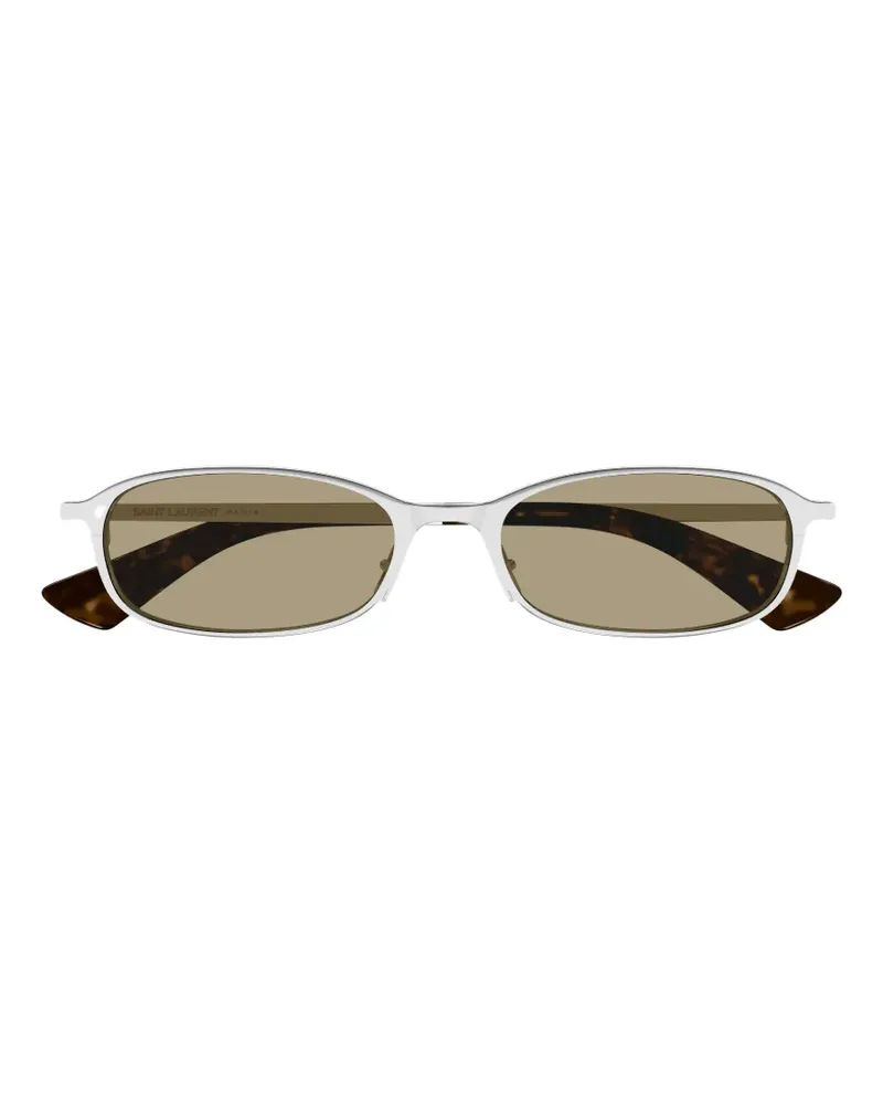 Saint Laurent Mia Sonnenbrille mit ovalem Gestell - Silber Silber