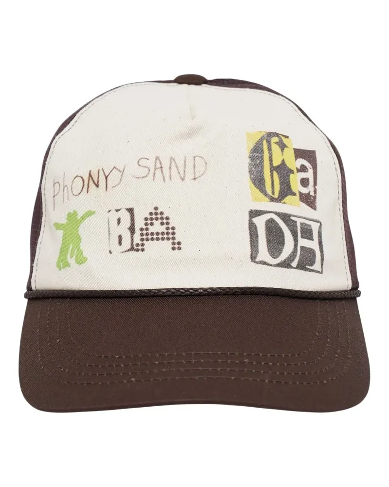 OPEN YY graphic-print trucker cap - Braun Braun