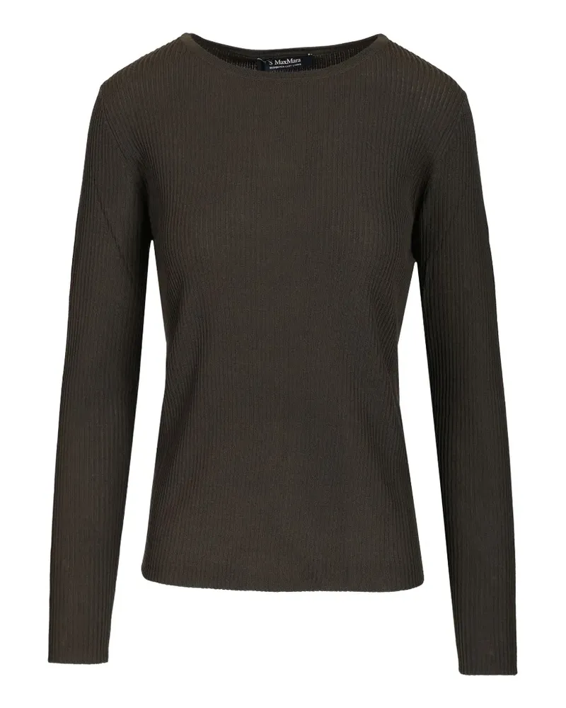 Max Mara Max Mara Gerippter Pullover - Grün Grün